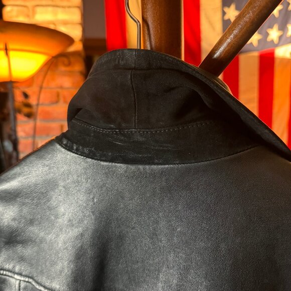 $1998 JOHN VARVATOS 2006-era Black Leather Jacket (size 48) - Picture 14 of 14